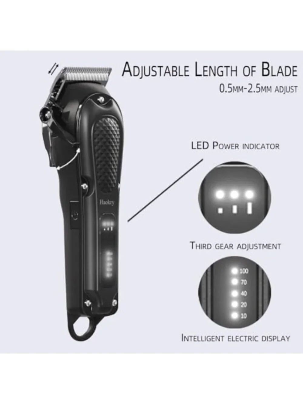 Men's Hair Clippers & Grooming Kit - Professional Hair Cutting Tools for Barbers